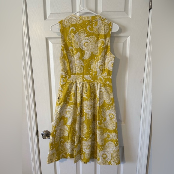 Boden Yellow Floral Midi Dress - Picture 3 of 6